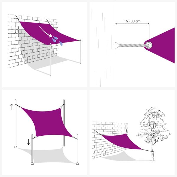 Сенник за платно 160 г/м² трапецовиден светлозелен 4/5x4 м HDPE