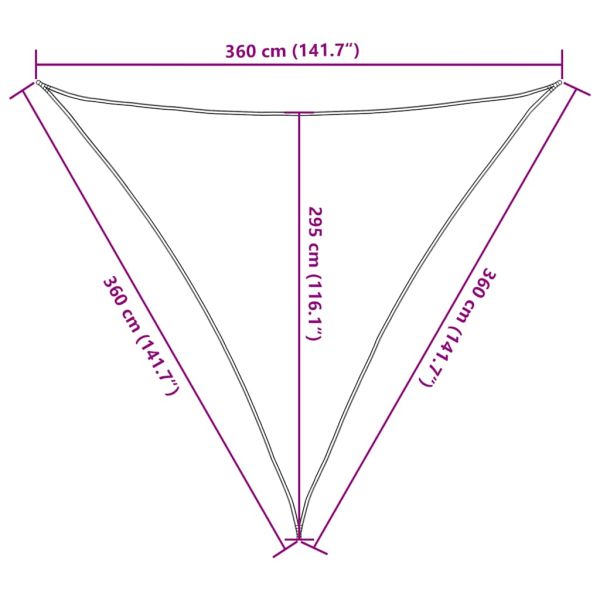 Платно-сенник, 160 г/м², жълто, 3,6x3,6x3,6 м, HDPE