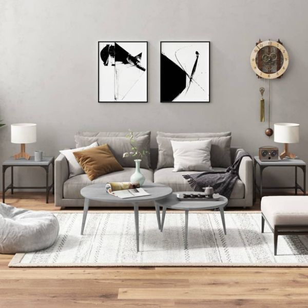 Странична маса, cив сонома, 40x40x35 см, инженерно дърво