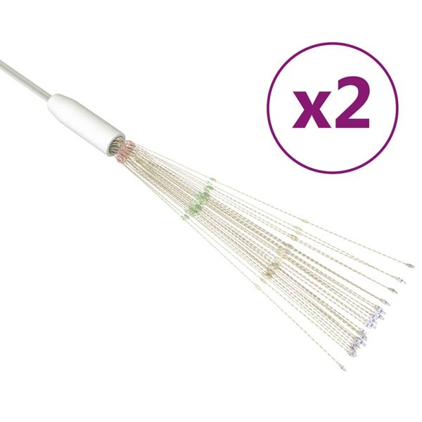 Външни коледни светещи фойерверки 2 бр цветни 20 см 280 LED