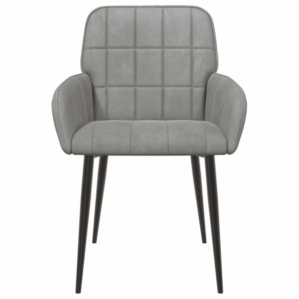 Обедени столове 4 pcs Кадифе Светлосиво 57 х 50 х 85 см
