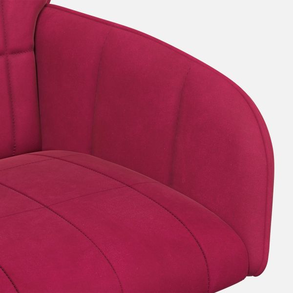 Обедени столове 6 pcs Кадифе Виненочервен 57 х 50 х 85 см
