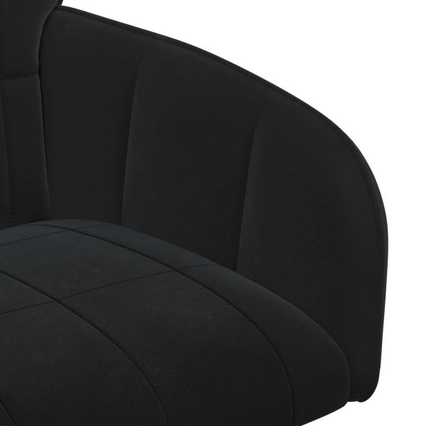 Обедени столове 6 pcs Кадифе Черно 57 х 50 х 85 см