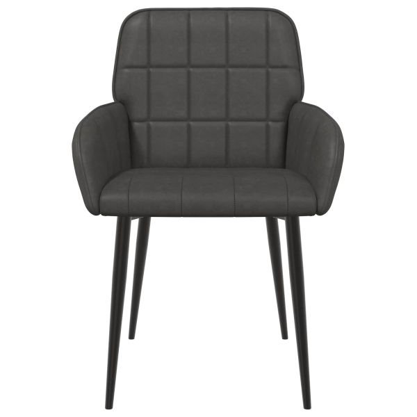 Обедени столове 6 pcs Изкуствена Черно 57 х 50 х 85 см
