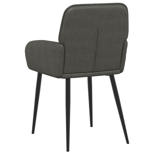 Обедени столове 6 pcs Изкуствена Черно 57 х 50 х 85 см