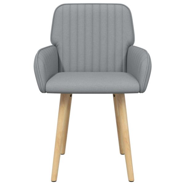 Обедени столове 4 pcs Текстил Светлосиво 56,5 x 50 x 87,5 см