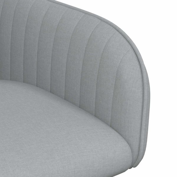 Обедени столове 4 pcs Текстил Светлосиво 56,5 x 50 x 87,5 см