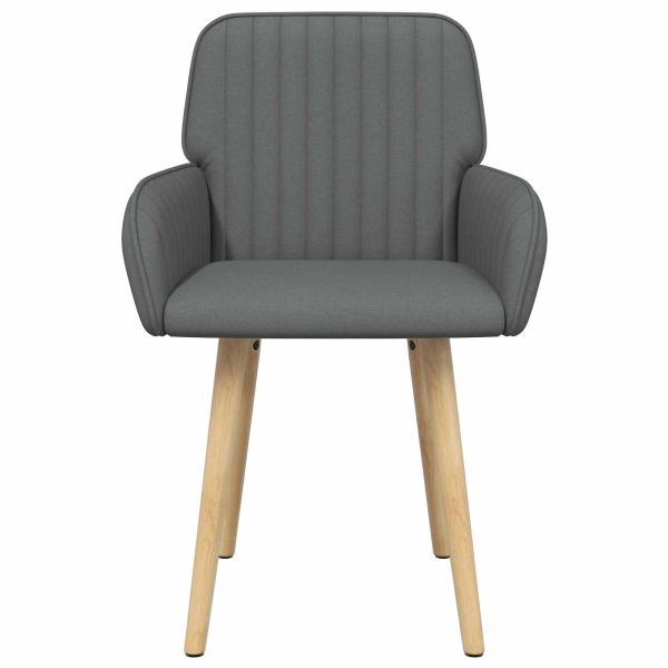 Обедени столове 4 pcs Текстил Тъмносиво 56,5 x 50 x 87,5 см