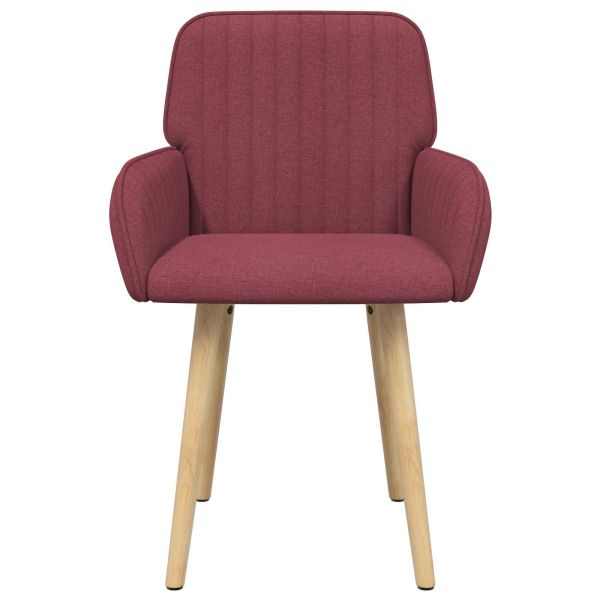 Обедени столове 4 pcs Текстил Виненочервен 56,5 x 50 x 87,5 см