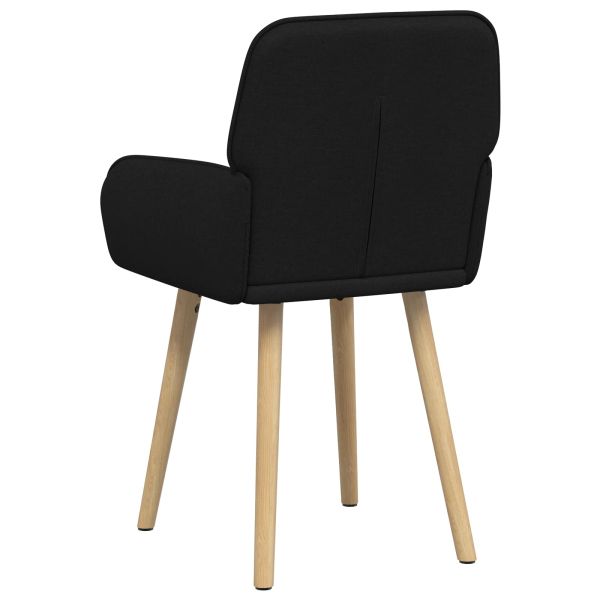 Обедени столове 6 pcs Текстил Черно 56,5 x 50 x 87,5 см
