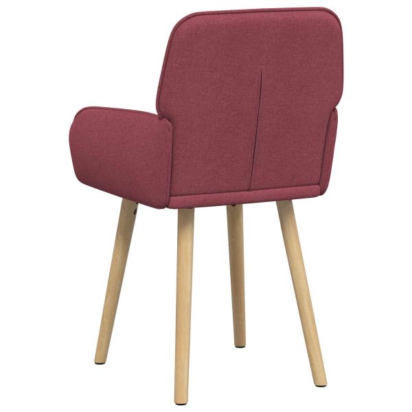 Обедени столове 6 pcs Текстил Виненочервен 56,5 x 50 x 87,5 см