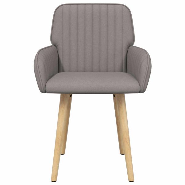Обедени столове 6 pcs Текстил Таупе 56,5 x 50 x 87,5 см