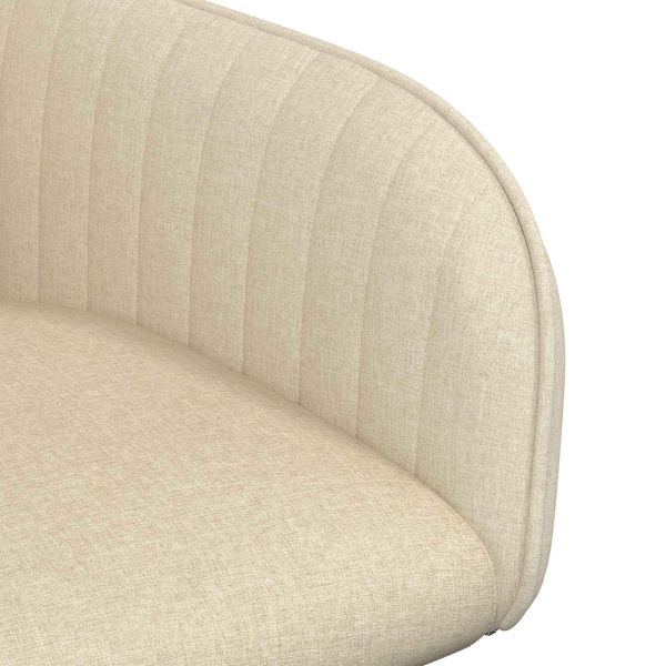 Обедени столове 6 pcs Текстил Кремаво 56,5 x 50 x 87,5 см