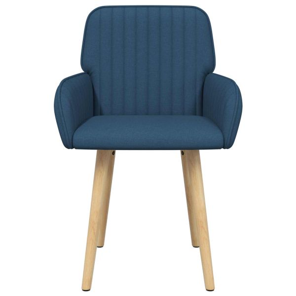 Обедени столове 6 pcs Текстил Синьо 56,5 x 50 x 87,5 см