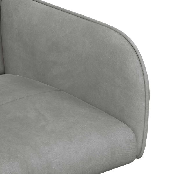 Обедени столове 4 pcs Кадифе Светлосиво 59 x 56,5 x 86 см