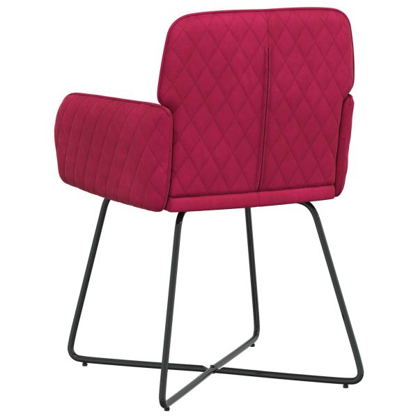 Обедени столове 4 pcs Кадифе Виненочервен 59 x 56,5 x 86 см