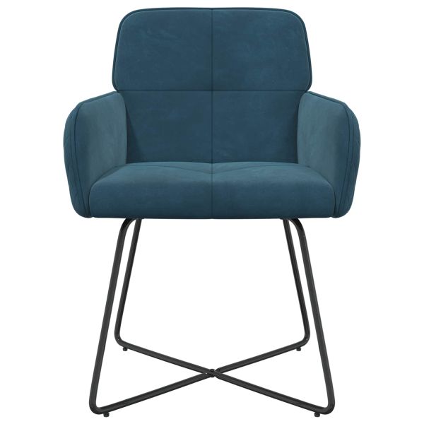 Обедени столове 4 pcs Кадифе Синьо 59 x 56,5 x 86 см
