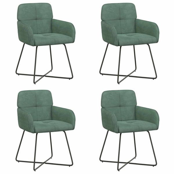 Обедени столове 4 pcs Кадифе Морско зелено 59 x 56,5 x 86 см