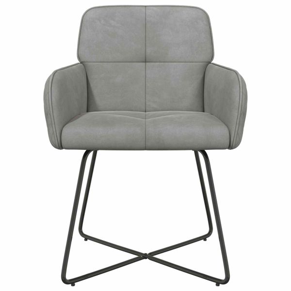 Обедени столове 6 pcs Кадифе Светлосиво 59 x 56,5 x 86 см