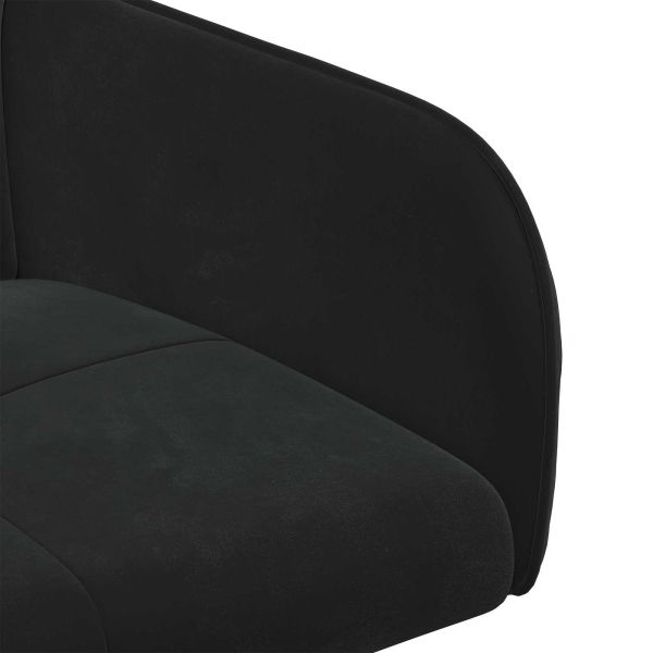 Обедени столове 6 pcs Кадифе Черно 59 x 56,5 x 86 см