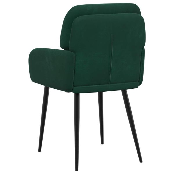 Обедени столове 4 pcs Кадифе Тъмнозелено 59 x 59,5 x 90 см