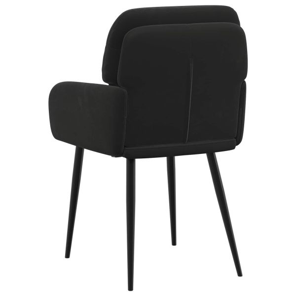 Обедени столове 4 pcs Кадифе Черно 59 x 59,5 x 90 см