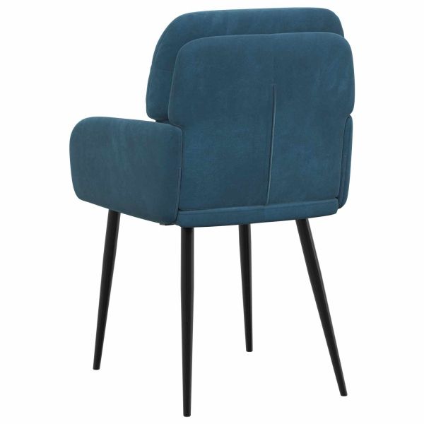 Обедени столове 4 pcs Кадифе Синьо 59 x 59,5 x 90 см