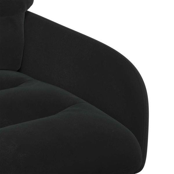 Обедени столове 6 pcs Кадифе Черно 59 x 59,5 x 90 см