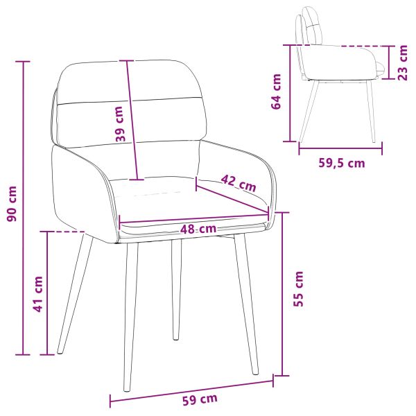 Обедени столове 6 pcs Кадифе Тюркоаз 59 x 59,5 x 90 см