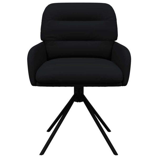 Въртящи се трапезни столове 4 pcs Изкуствена Черно