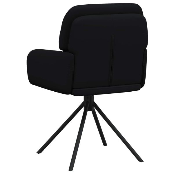 Въртящи се трапезни столове 4 pcs Изкуствена Черно
