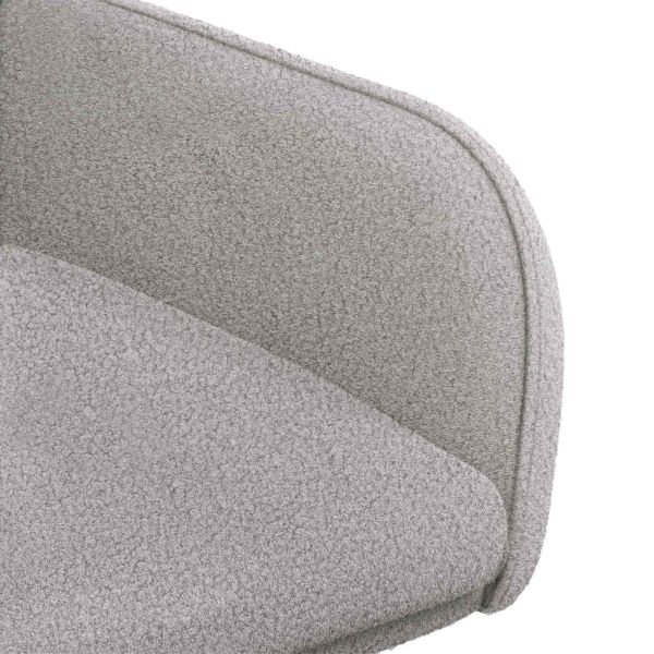 Обедени столове 4 pcs Букле Светлосиво 59 х 57 х 85 см