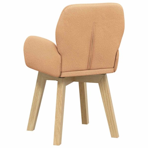 Въртящи се трапезни столове 4 pcs Букле Бежово 54 x 58 x 87 см