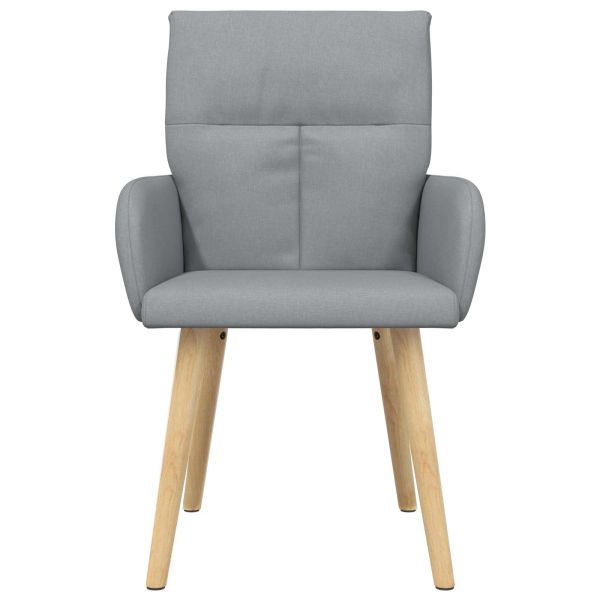 Обедени столове 4 pcs Текстил Светлосиво 60 x 56 x 96 см