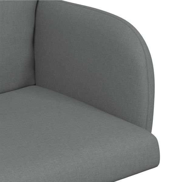 Обедени столове 4 pcs Текстил Тъмносиво 60 x 56 x 96 см
