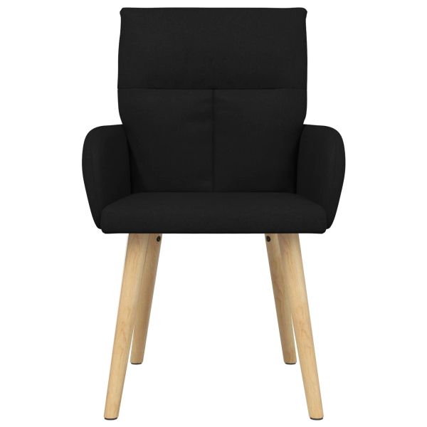 Обедени столове 4 pcs Текстил Черно 60 x 56 x 96 см