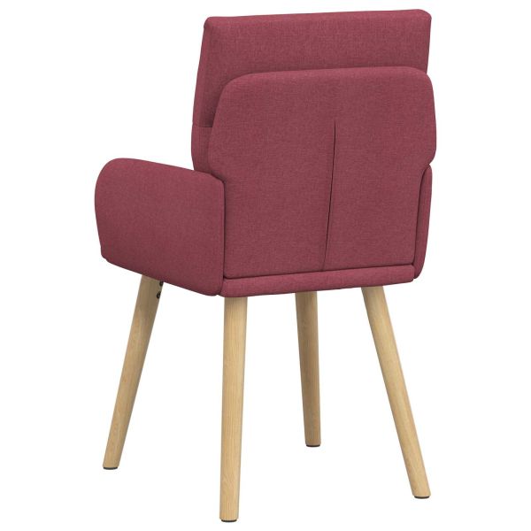 Обедени столове 4 pcs Текстил Виненочервен 60 x 56 x 96 см