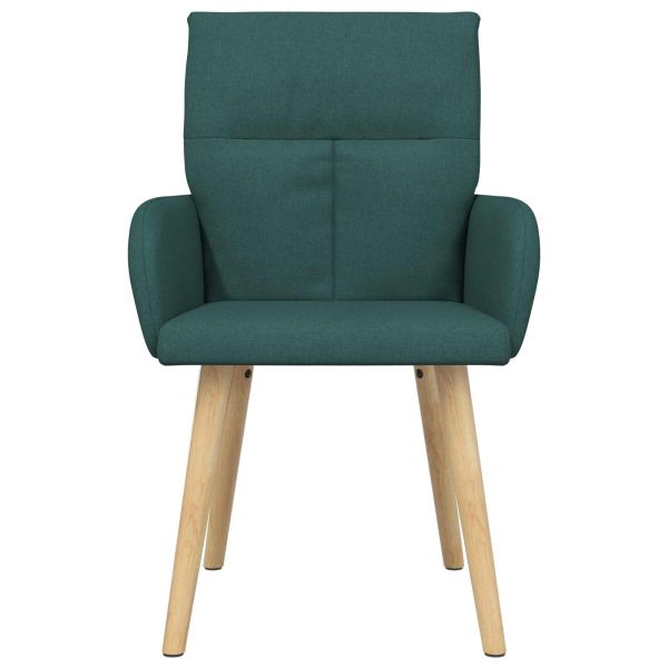 Обедени столове 4 pcs Текстил Тъмнозелено 60 x 56 x 96 см