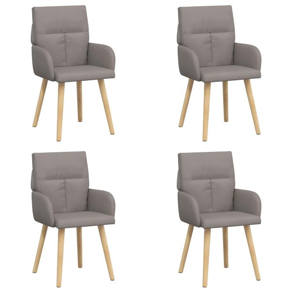 Обедени столове 4 pcs Текстил Таупе 60 x 56 x 96 см
