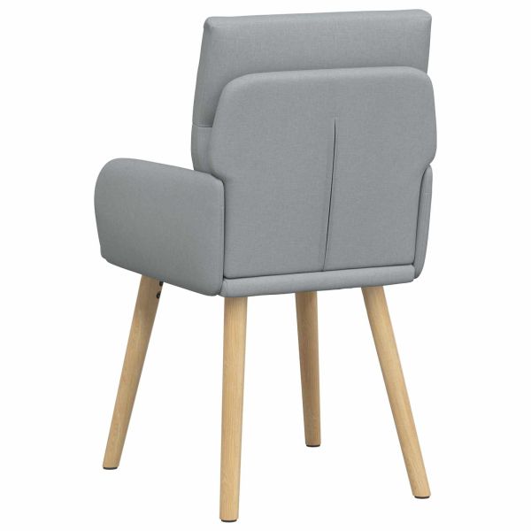 Обедени столове 6 pcs Текстил Светлосиво 60 x 56 x 96 см