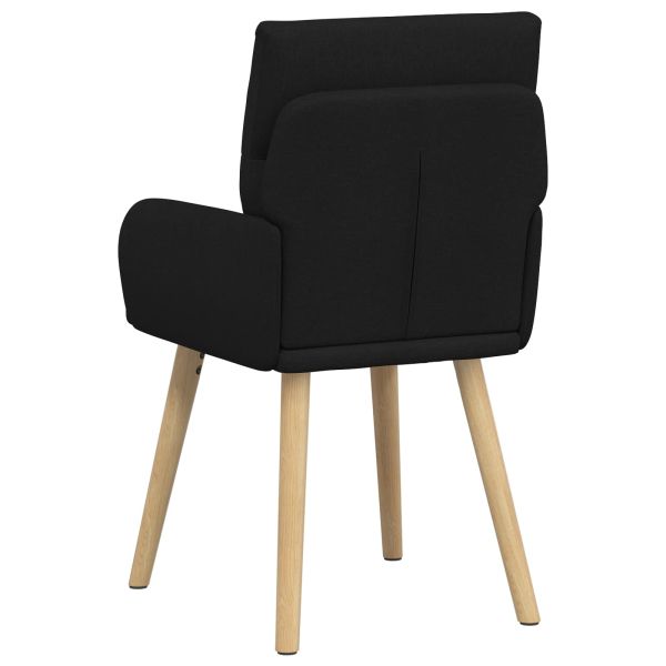 Обедени столове 6 pcs Текстил Черно 60 x 56 x 96 см