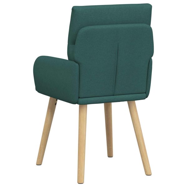 Обедени столове 6 pcs Текстил Тъмнозелено 60 x 56 x 96 см