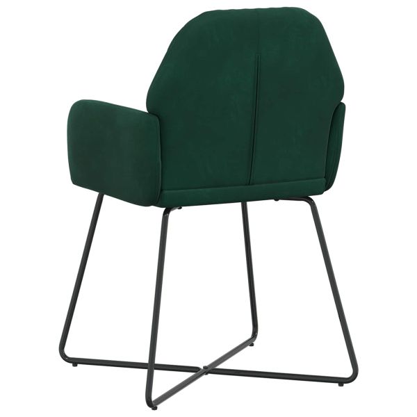 Обедени столове 4 pcs Кадифе Тъмнозелено 55 x 50 x 84 см