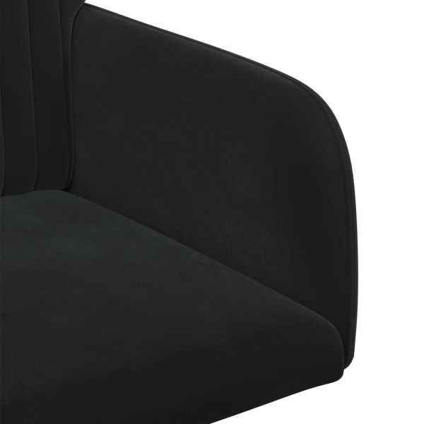 Обедени столове 4 pcs Кадифе Черно 55 x 50 x 84 см