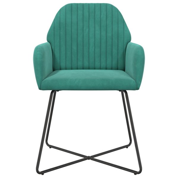 Обедени столове 4 pcs Кадифе Тюркоаз 55 x 50 x 84 см