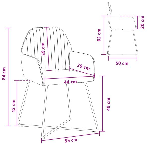 Обедени столове 4 pcs Кадифе Тюркоаз 55 x 50 x 84 см