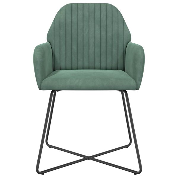 Обедени столове 4 pcs Кадифе Морско зелено 55 x 50 x 84 см