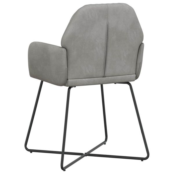 Обедени столове 6 pcs Кадифе Светлосиво 55 x 50 x 84 см