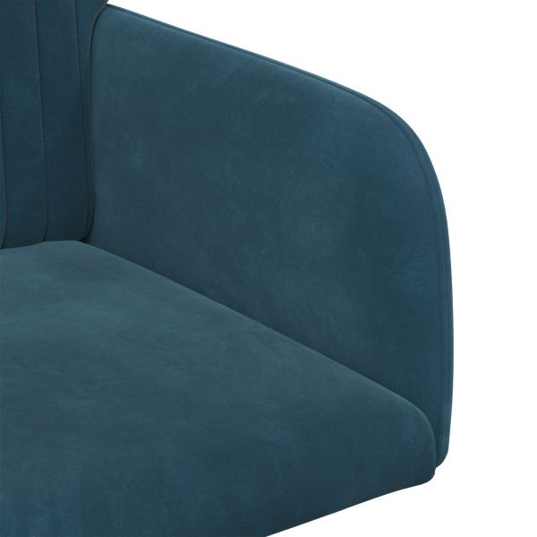 Обедени столове 6 pcs Кадифе Синьо 55 x 50 x 84 см