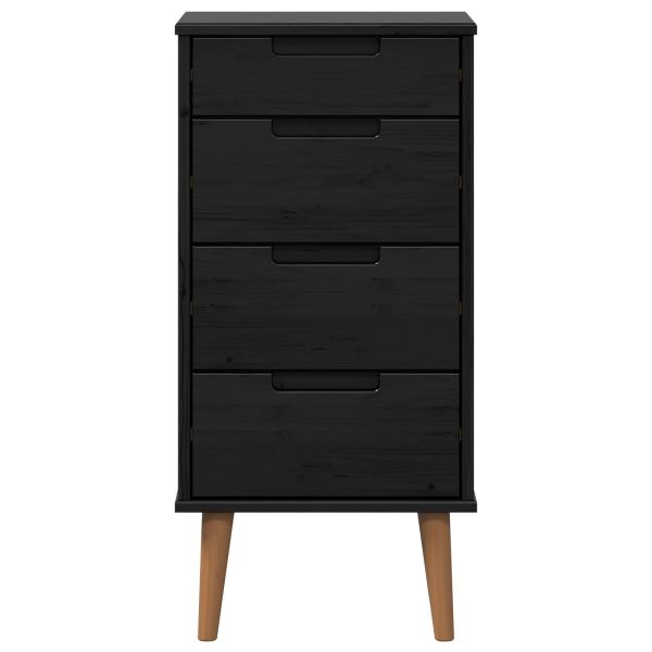 Плика MOLDE Черно 40 x 35 x 82 см Масивна борова дървесина